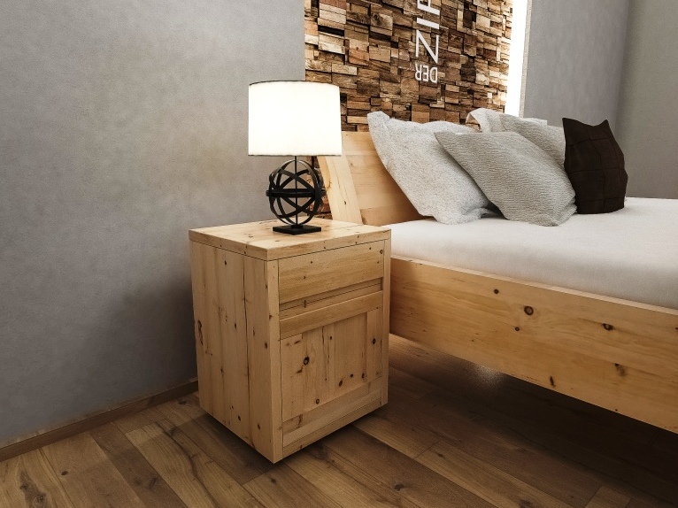 Nachttisch für Zirbenbett - Zirbenholz